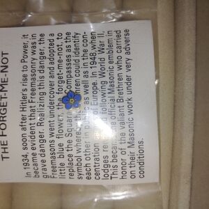 Antique Forget-Me-Not Masonic Symbol Pin